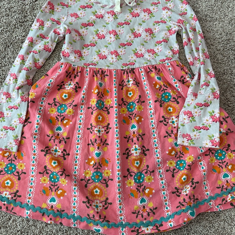 Matilda Jane Floral Pink and White Kids Dress